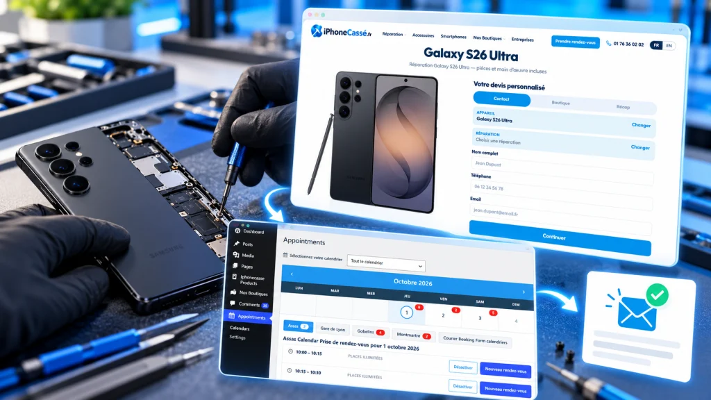 Automated Phone Repair Booking Workflow