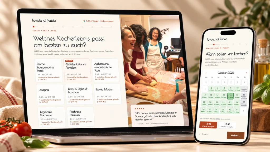 Automated Cooking Class Booking System